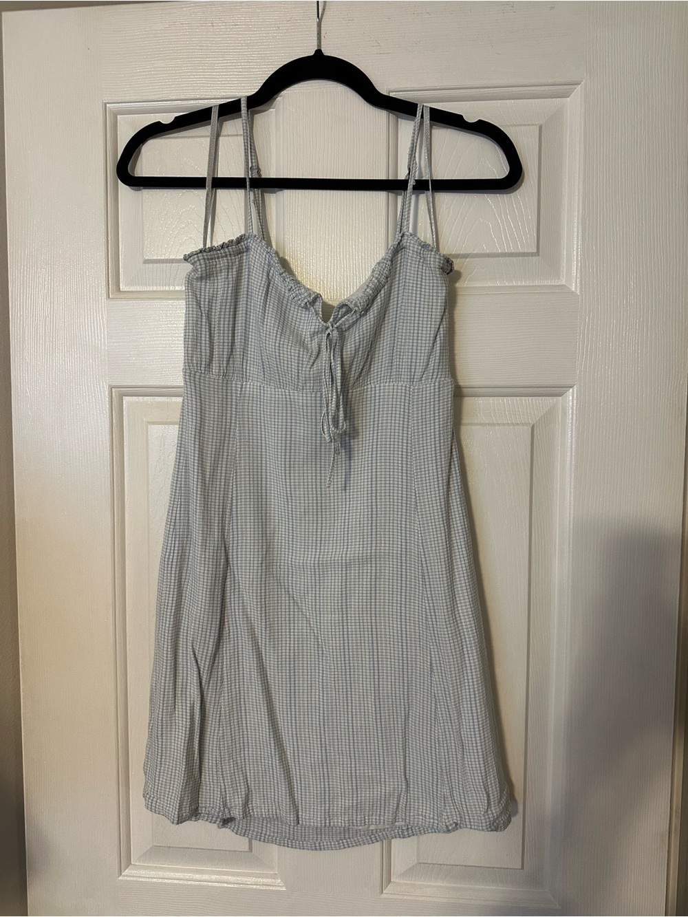 O'Neill Light Blue Gingham Smocked Sundress